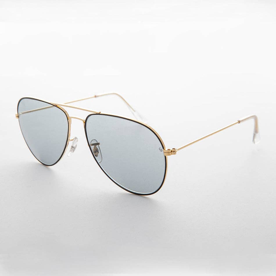 SUNGLASS MUSEUM - Venta al por mayor Gafas de sol - Unisex - Gafas de Sol Aviador Vintage Lente Fotocromática de Cristal - Merlin 21