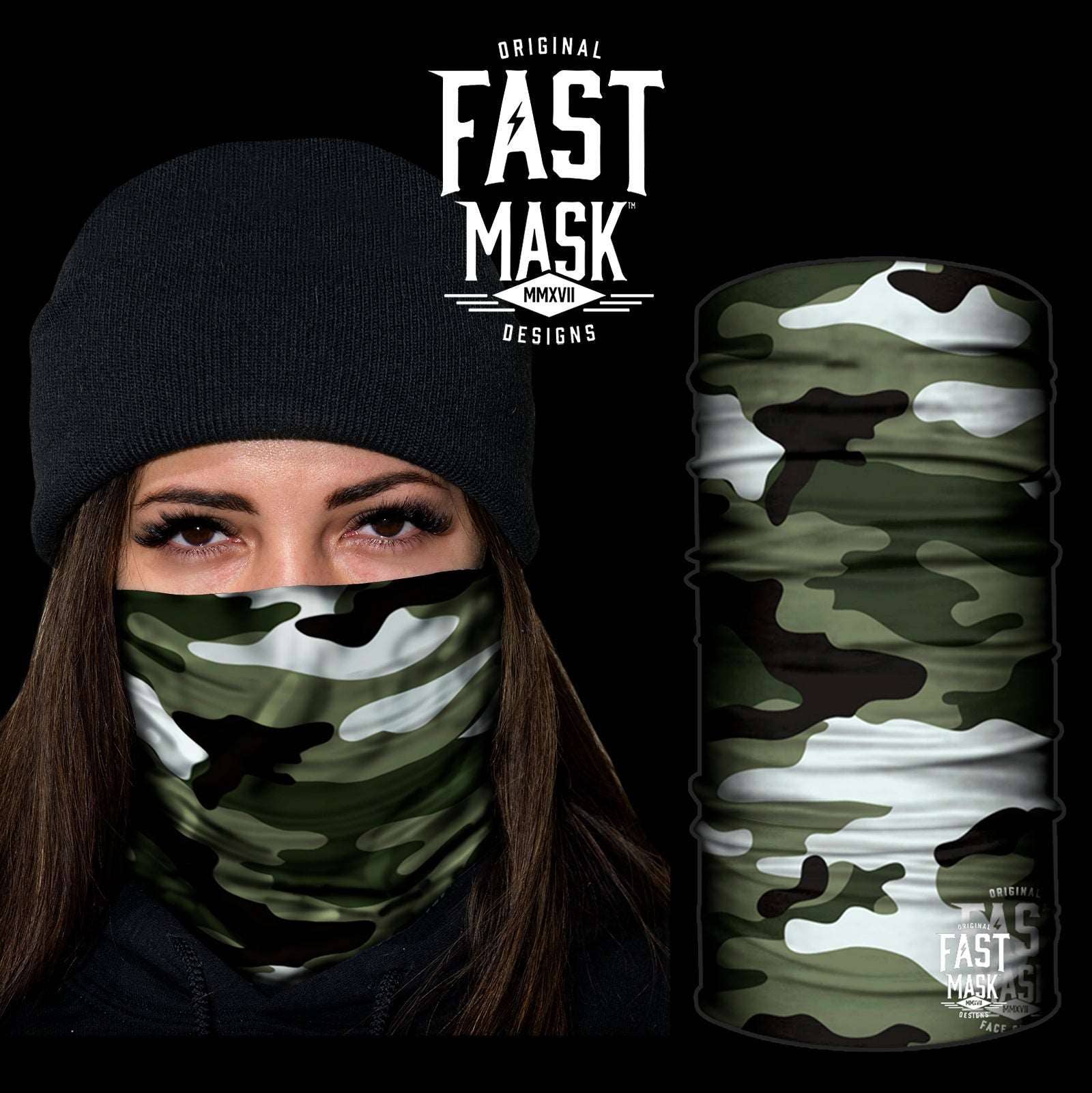 Live Fast Gear - Wholesale Neck Gaiter/Snood - Men's - Classic Camo Neck Gaiter * Now With Sewn Edges*2