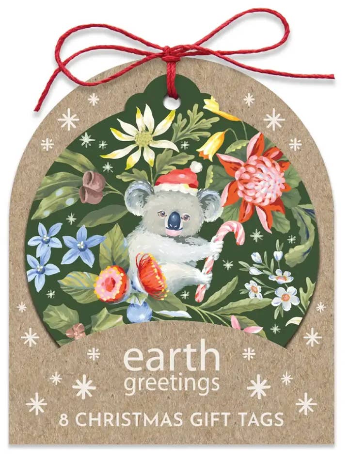 Weihnachtsgeschenkanhänger (Set mit 8) - Weihnachtskoala für den Großhandel von Earth Greetings