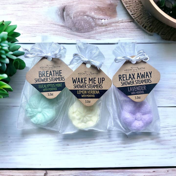 Vapeurs de douche d'aromathérapie au menthol, bombes de douche pour la vente par Kechi Bath Company