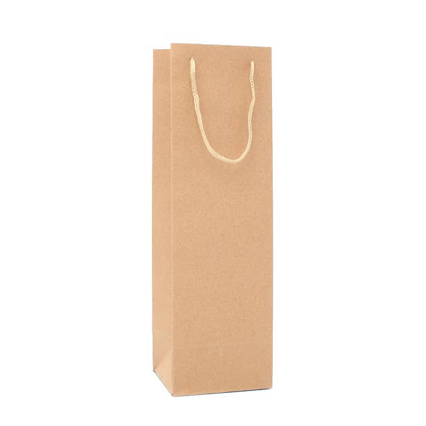 Inca UK - Wholesale Gift Bag - 33x10x9cm. Brown Kraft Paper Bottle Bag0