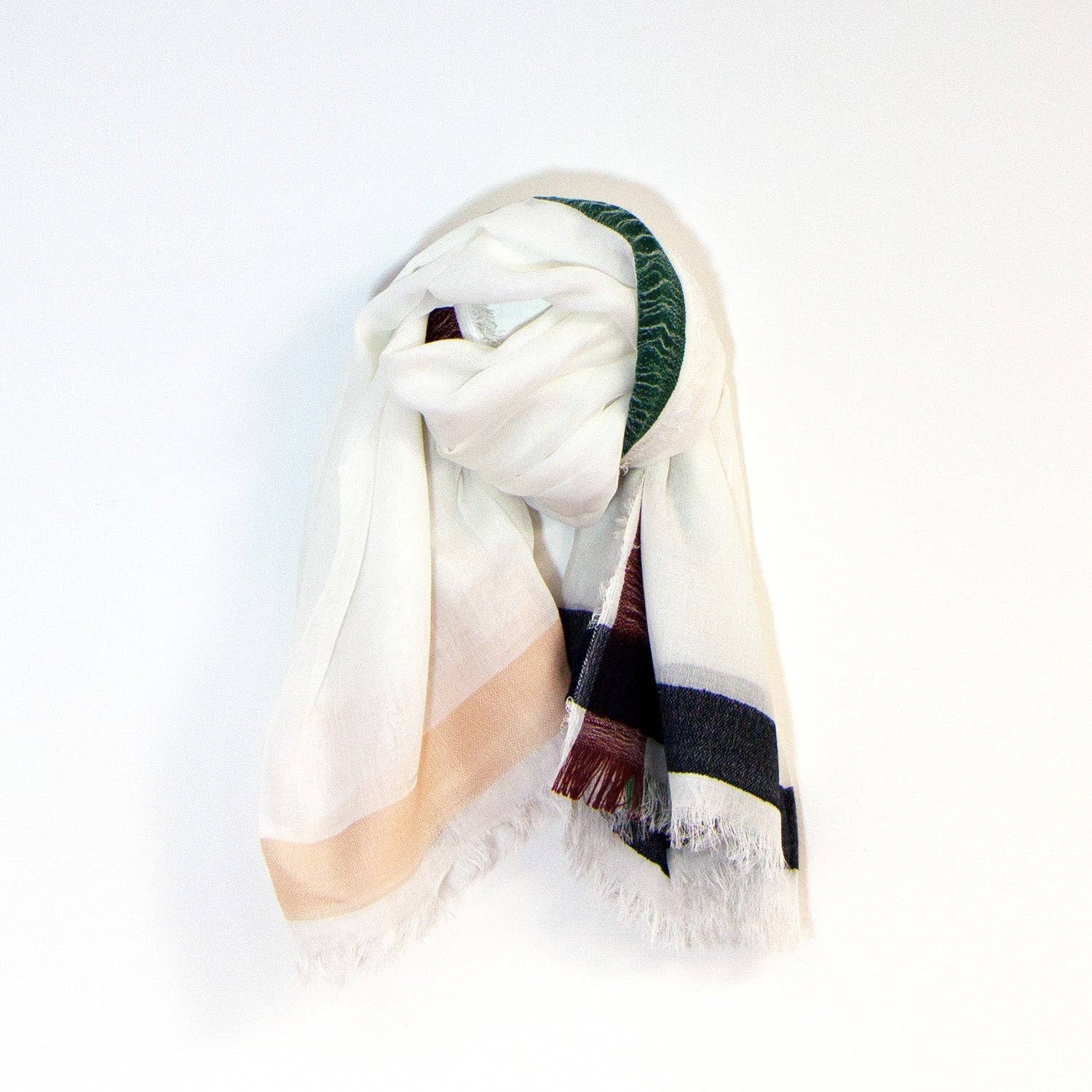 Tempest Designs – wholesale Scarf – Women's – Fine quality raw edge scarf with simple colour border1