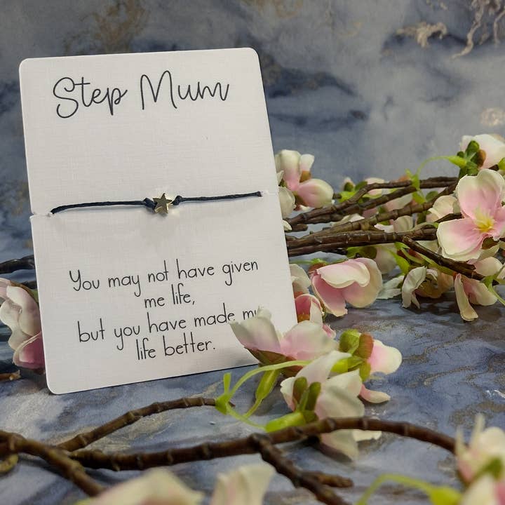 Step Mum Wish Bracelet for wholesale by Rose Blossom Gifts