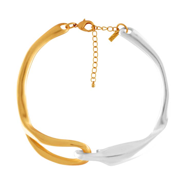 Anastazia IN:STORE Collier Mega Link à Deux Tons Plaqué Or pour la vente par Dansk Copenhagen