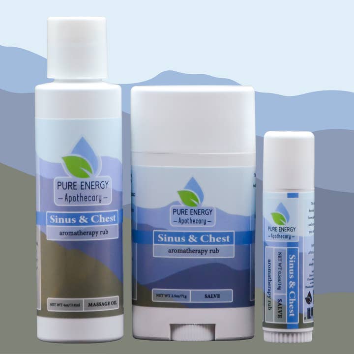 Pommade d'aromathérapie pour les sinus et la poitrine pour la vente par Pure Energy Apothecary