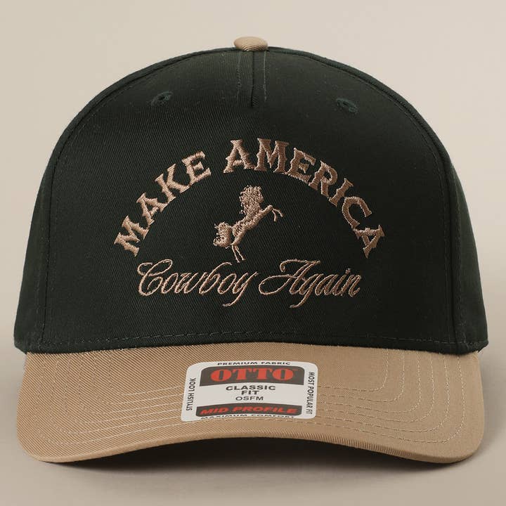 Fashion City - Wholesale Trucker Hat - Unisex - MAKE AMERICA COWBOY AGAIN Embroidered Trucker Hat2