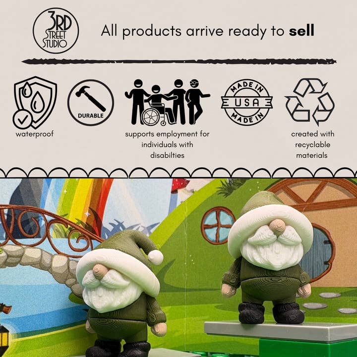 Gnome for wholesale by Third St. Studio