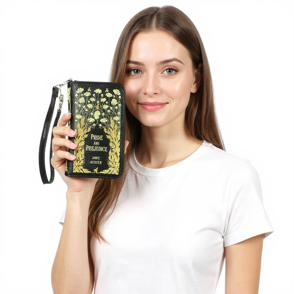 COMECO INC - Wholesale Wallet - Women's - Pride and Prejudice Floral Book Wallet3