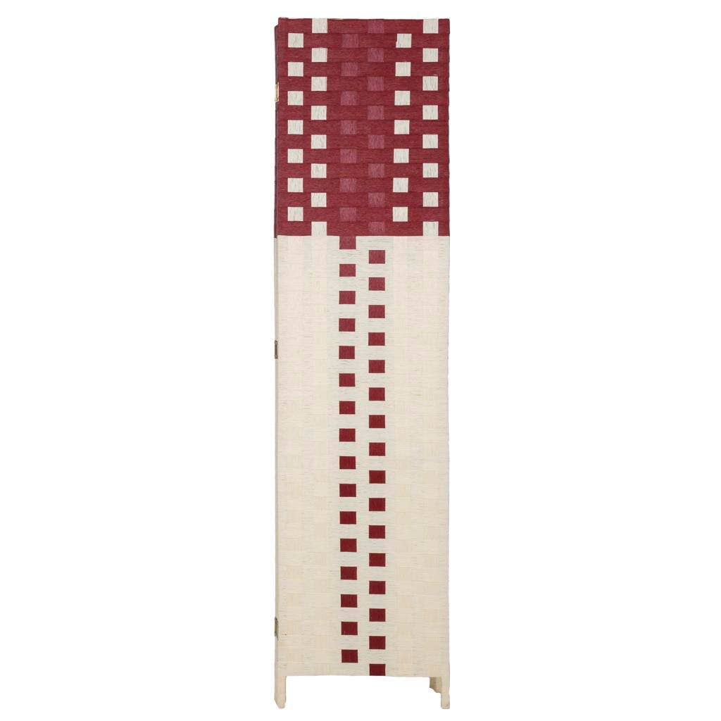 Creaciones Meng - Wholesale Room Divider - RED AND WHITE SCREEN 4 SHEETS 170x40h cm (x4)3