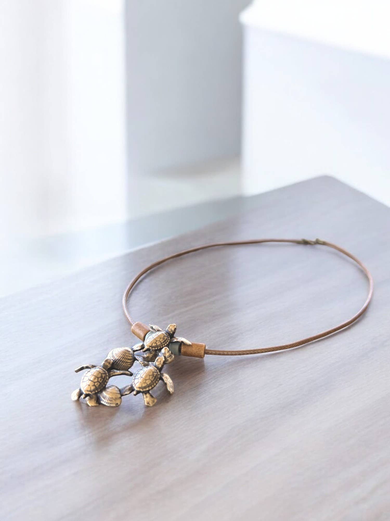 Big Blue by Roland St John - Wholesale Pendant/Charm Necklace - Hatchlings Turtles Bronze w/Beads7