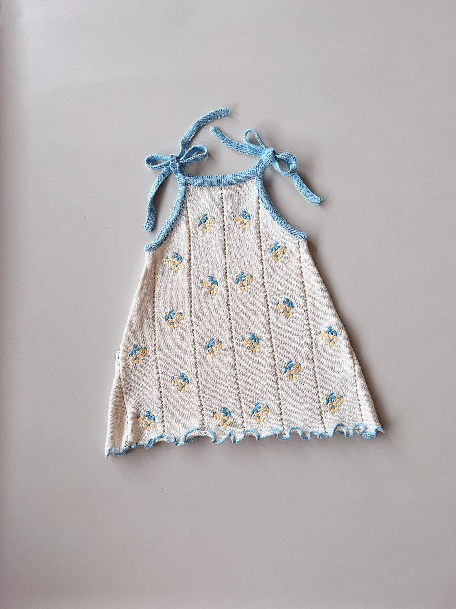 FRECKLES the label - Wholesale Dress - Kids - PRE-ORDER Bloom Pointelle Tie Dress | Pansy7