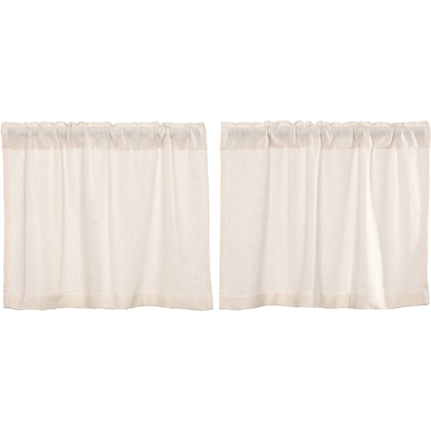 VHC Brands - Vente Rideaux - Tier de jute Blanc Antique Lot de 2 L24xL361