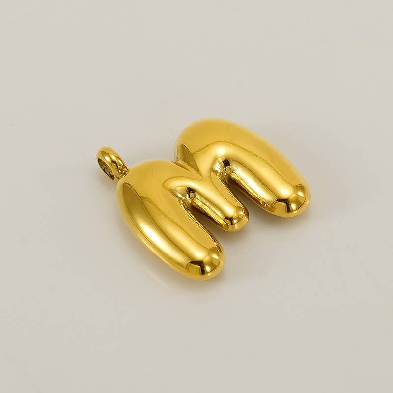 JOSSLYN by wall to wall - Wholesale Individual Charm/Pendant - CHARMS - 18K STAINLESS STEEL TARNISH FREE INITIAL | 40CM1012