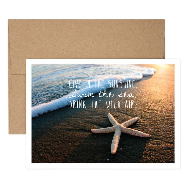 Tarjeta de cumpleaños con temática de estrellas de mar para venta al por mayor de Salty Dog Publishing