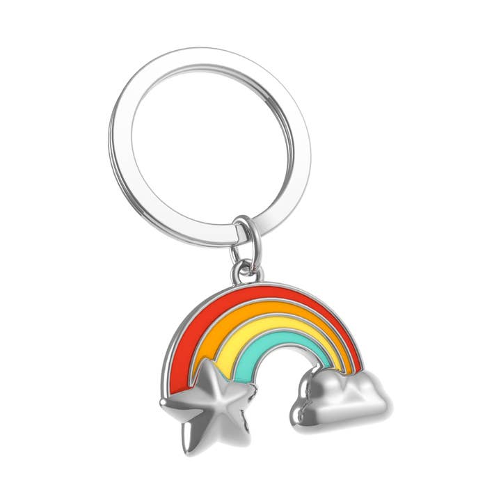 Oli Olsen – wholesale Keychain – Women's – Metalmorphose Bright Rainbow With Cloud & Star Keyring0