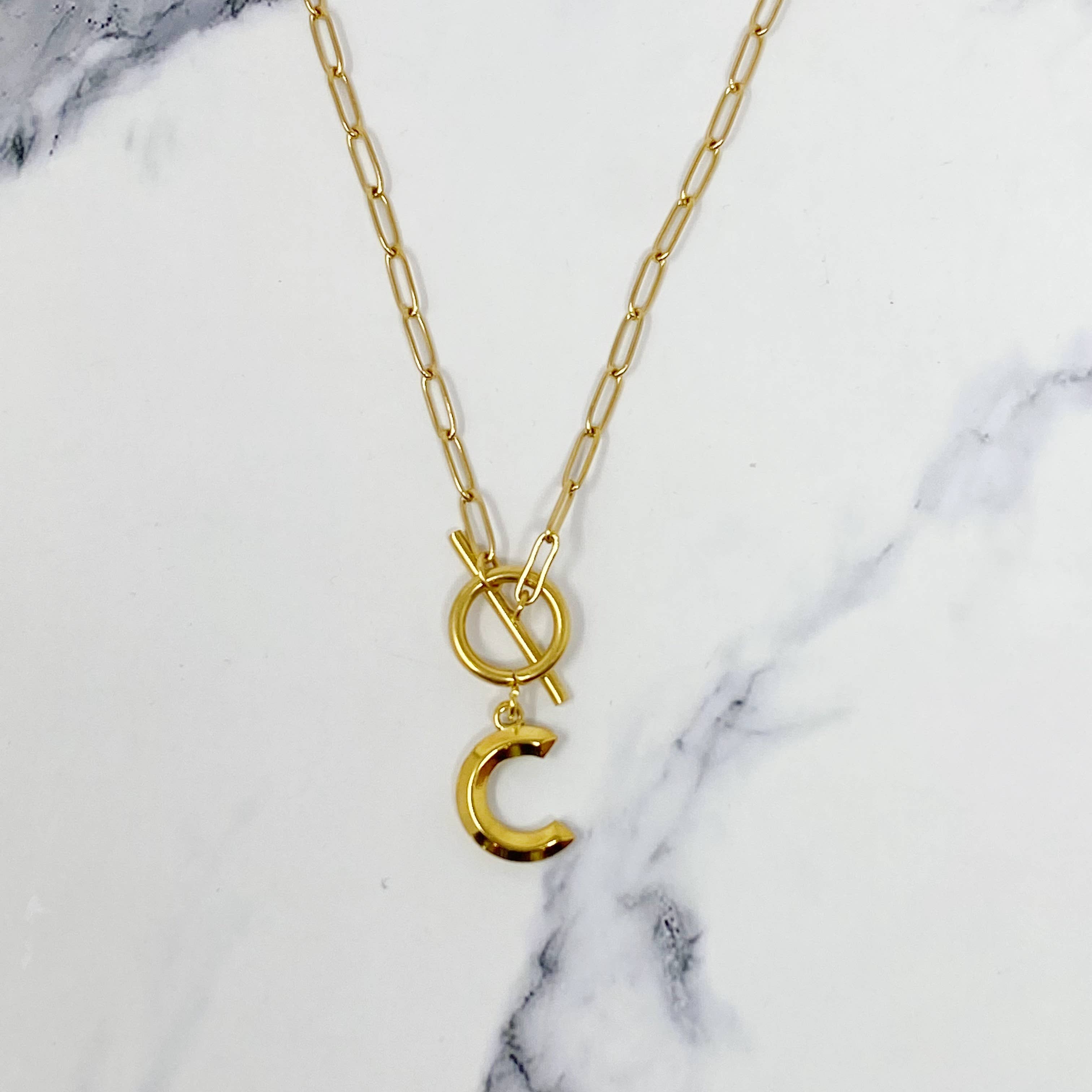 Ellison+Young - Wholesale Pendant/Charm Necklace - Modern Classic Initial Necklace0