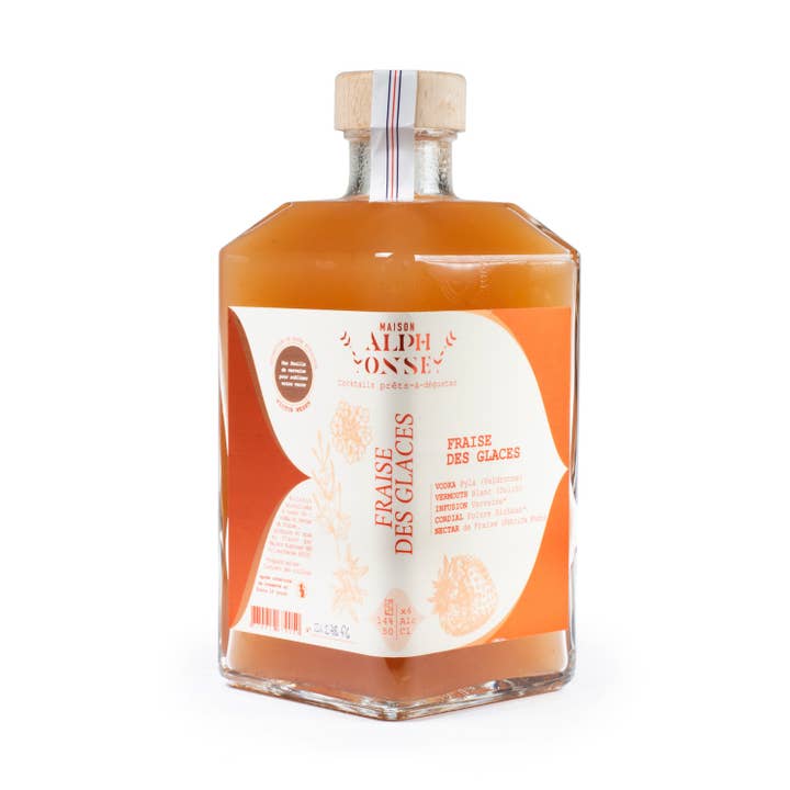 Cocktail (50cl) Strawberry des Glaces ready to eat for wholesale by Maison Alphonse