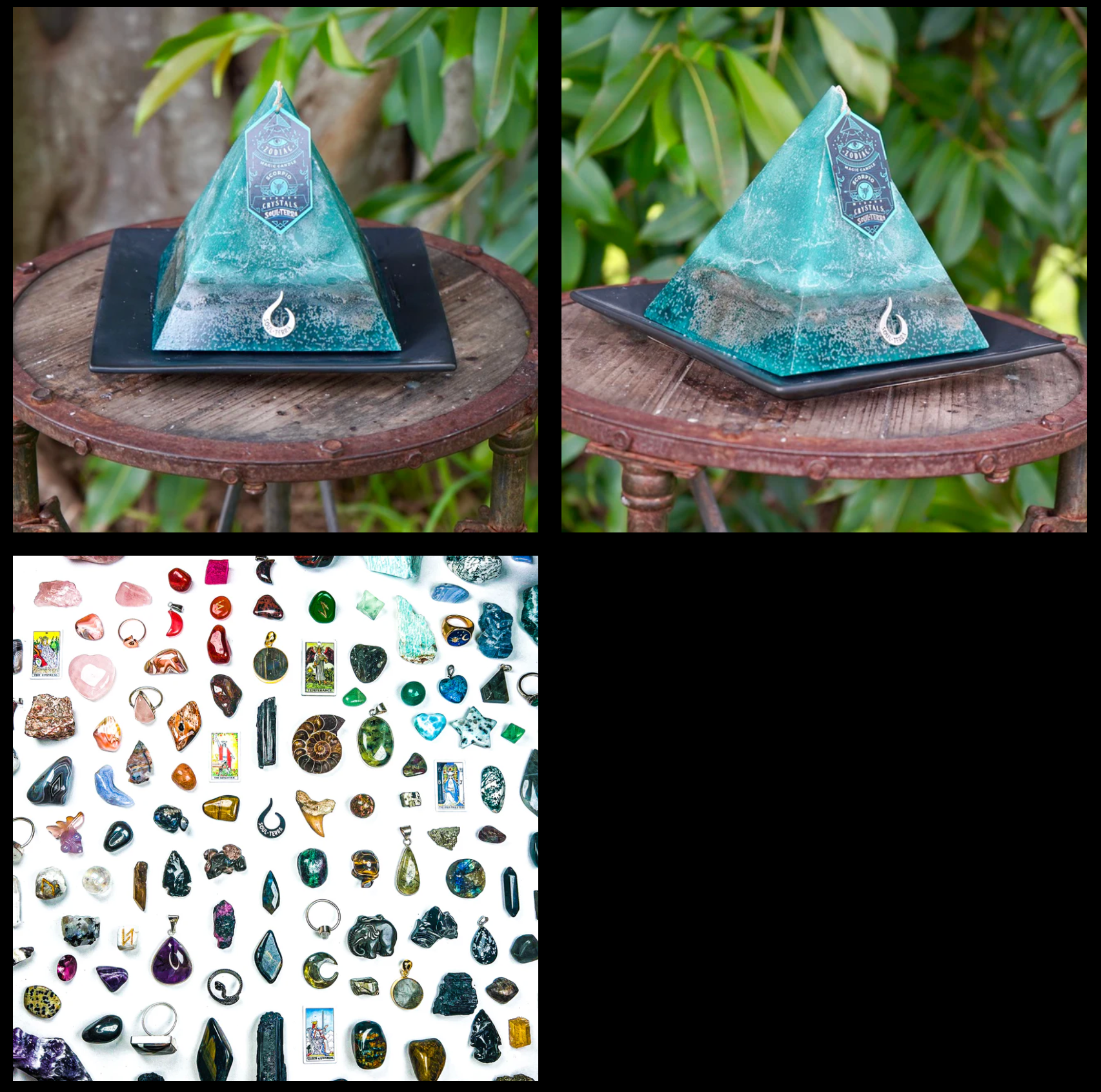 Soul-Terra - Venta al por mayor Velas de diseño llamativo - Set completo de 12 velas zodiacales con cristales ocultos - Soul-Terra7