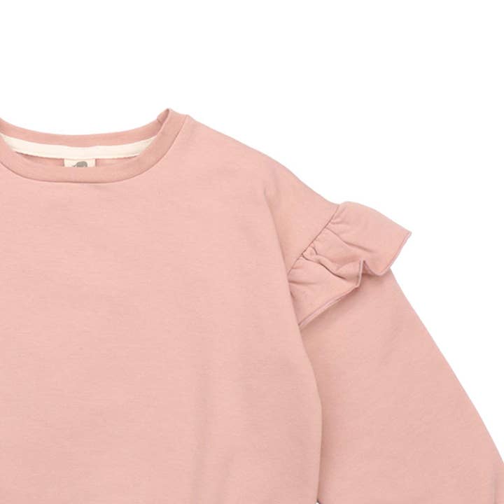 walkiddy – wholesale Sweatshirt - Kids – Cat Pink - Ruffle Sweatshirt