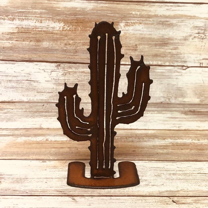 Universal Ironworks USA - Vente Figurine décorative - Saguaro Cactus Origami Debout sud-ouest Figurine Rustique0