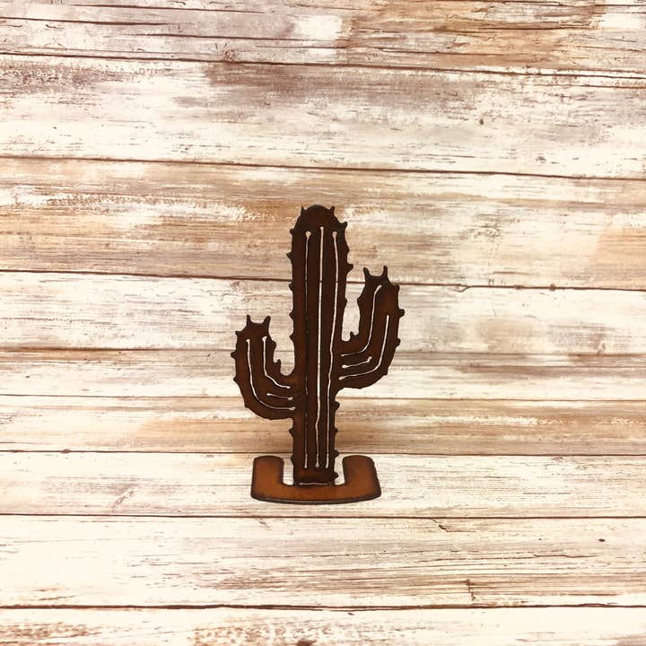 Universal Ironworks USA - Venta al por mayor Figura decorativa - Saguaro Cactus Origami - Figura decorativa rústica