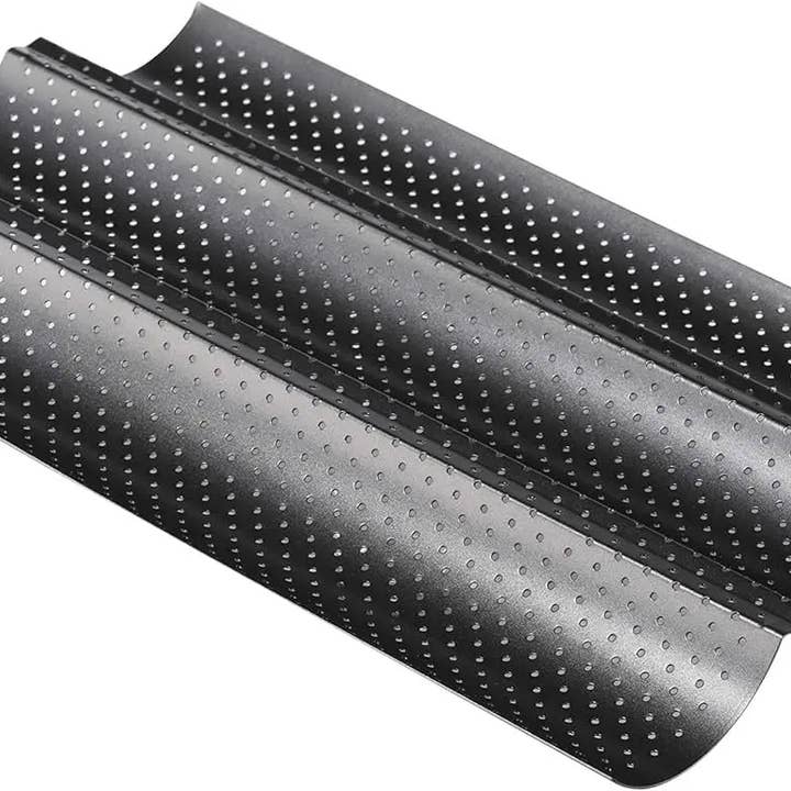 Baguette baguette form tray for 3 baguettes non-stick coated baguette tray for wholesale by Meinposten