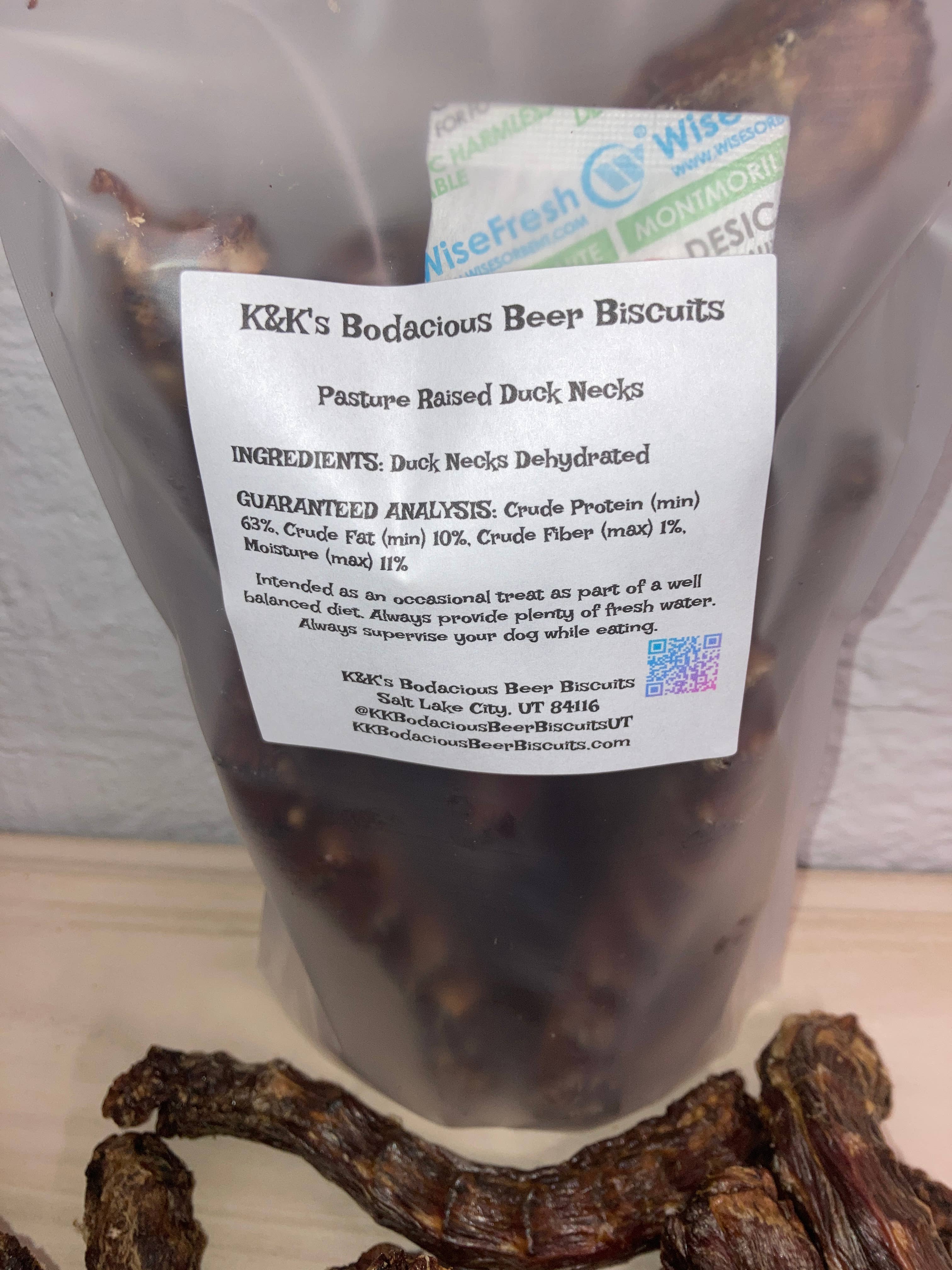 K&K's Bodacious Beer Biscuits - Wholesale Pet Treats - Dog - Duck Neck-Air Dried3