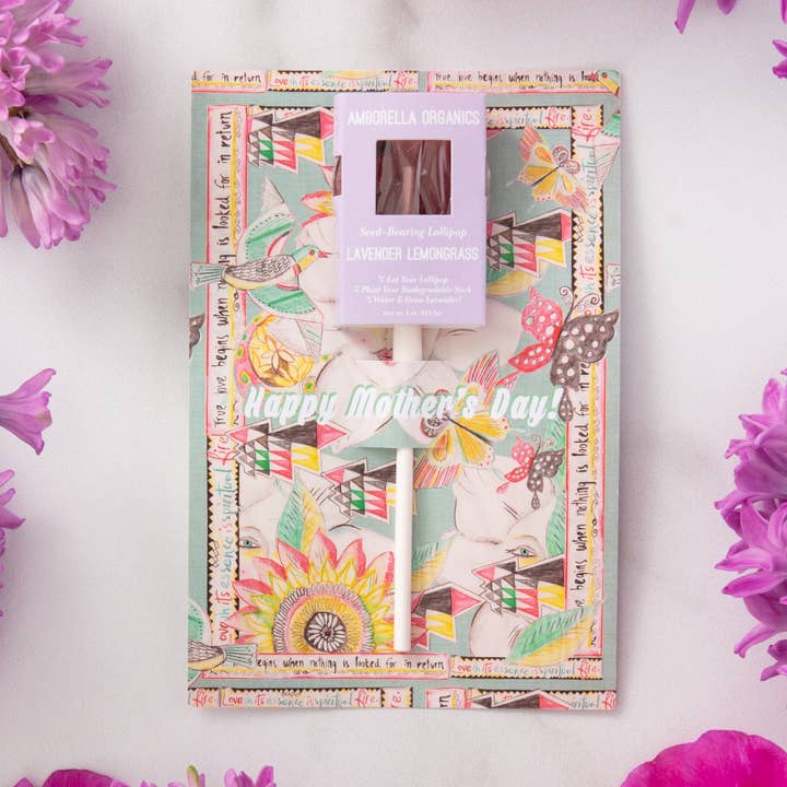 Tarjetas para el Día de la Madre (comer, plantar, cultivar hierbas/flores) para venta al por mayor de Amborella Organics