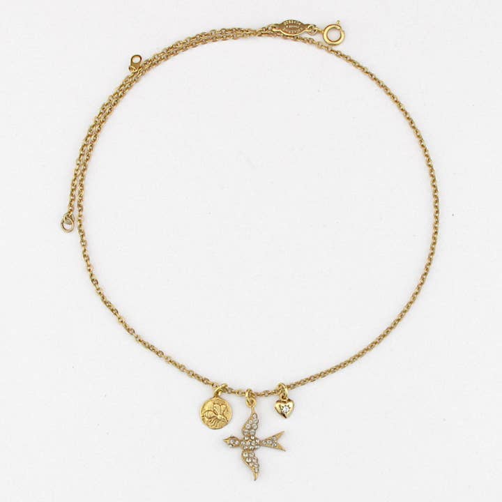 La Vie Parisienne - Wholesale Pendant/Charm Necklace - Birds of a Feather Necklace