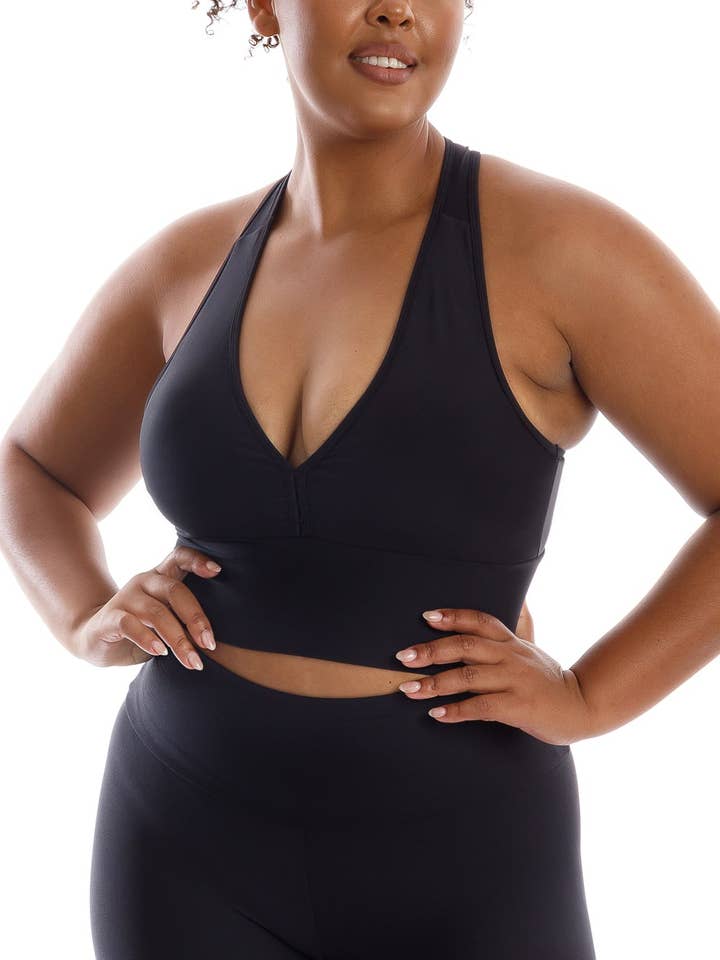 Midnight Eco Racer Back Bra for wholesale by Carra Lee Active