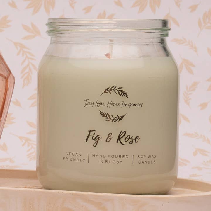 Fig & Rose - Honey Jar soy wax Candle for wholesale by Izzy loops home fragrances