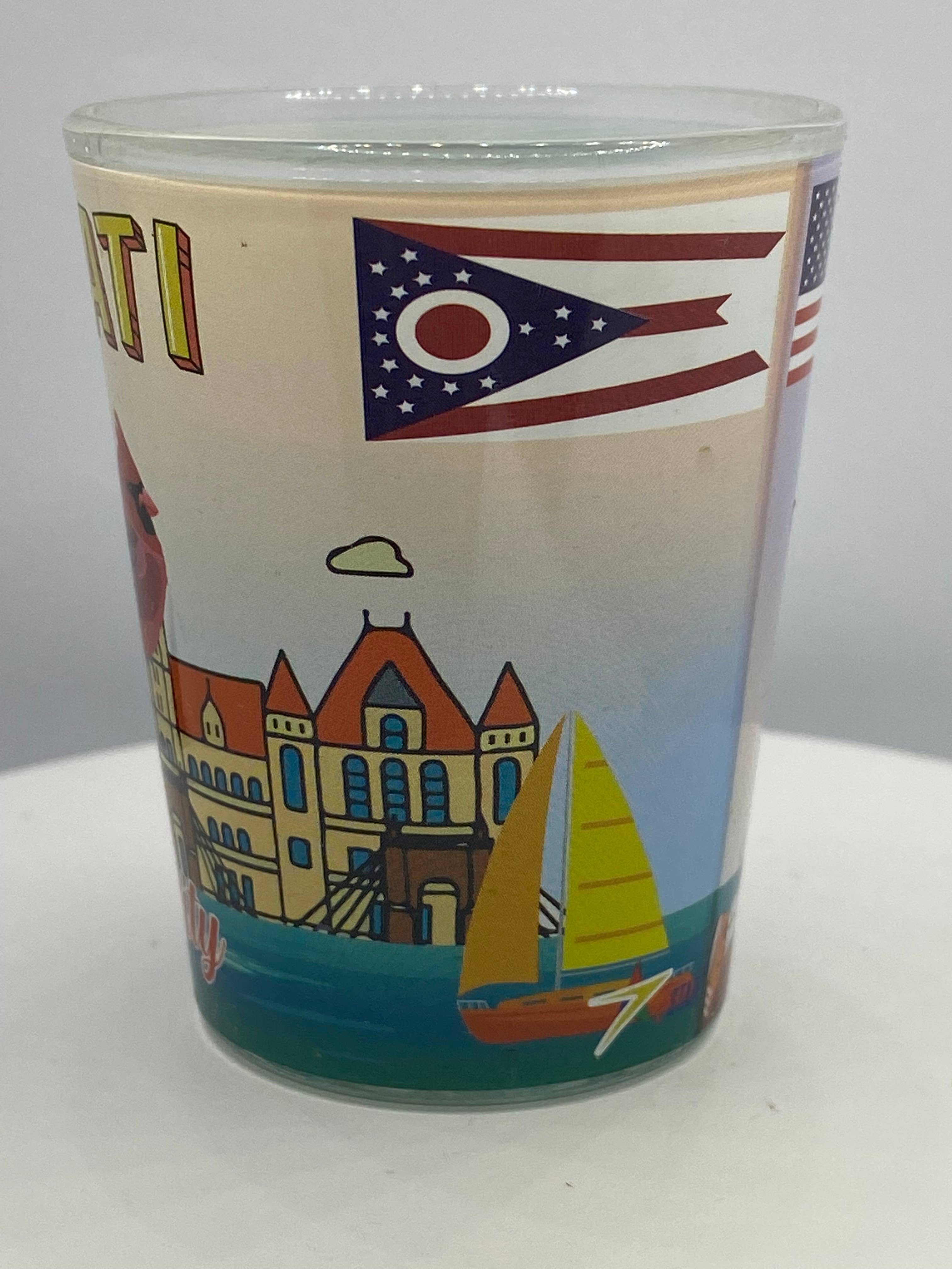 7 Star - Vendita all'ingrosso Bicchierino da liquore - Bicchierino Ohio «CINCINNATI» 2 oz2