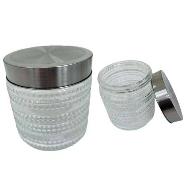 Glass Jar 25.5Oz With Steel Lid for wholesale by Deluxe Import Trading