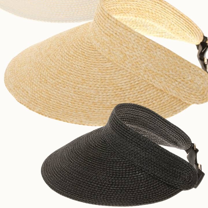 Olive & Pique - Wholesale Visor - Unisex - Paper Straw Visor, Packable with 4.5" Brim, UPF 50+4
