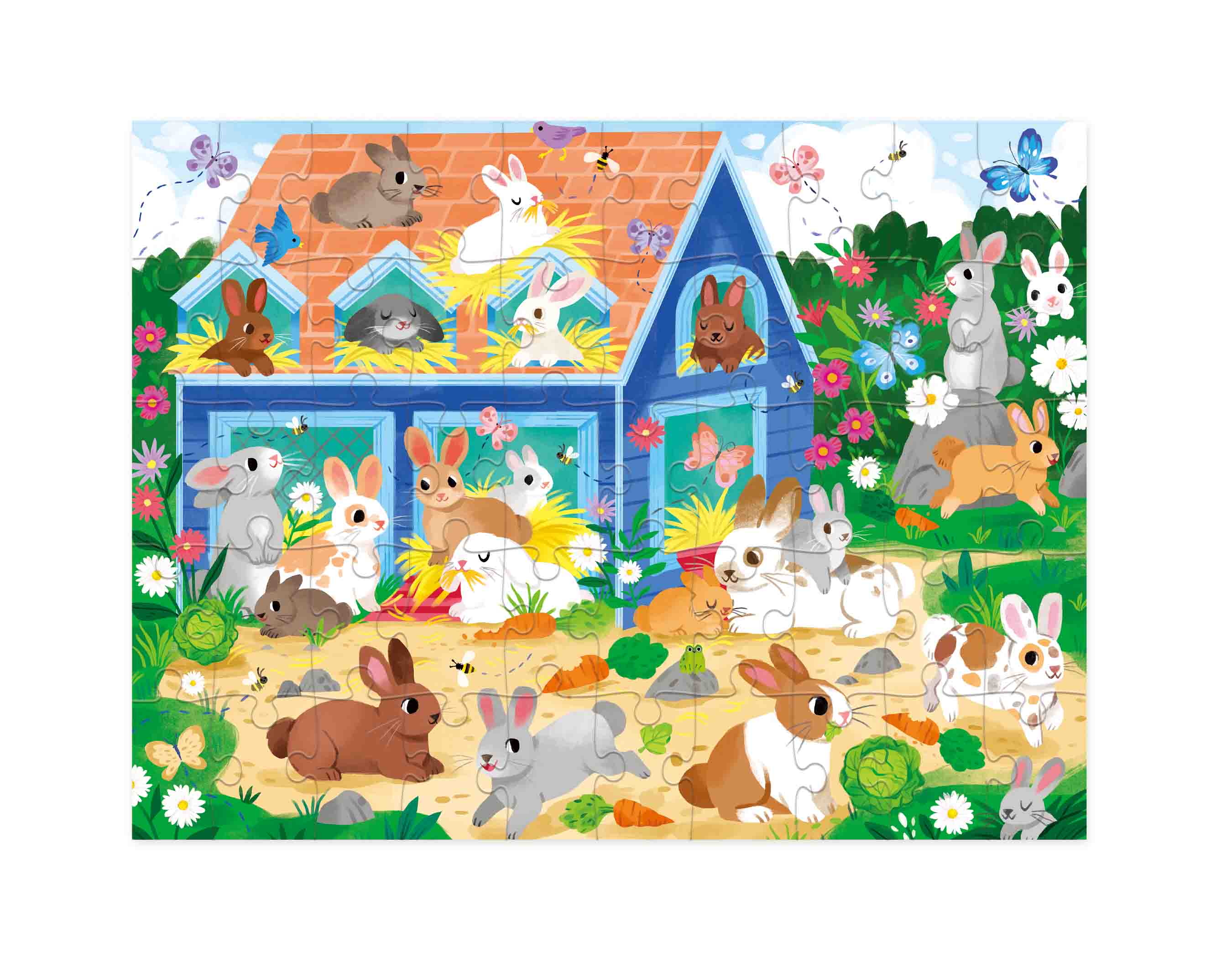Hippychick - Wholesale Puzzle - Kids - Crocodile Creek 50-pc Puzzle House Puzzle/Bunny House1