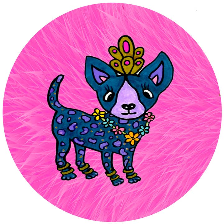 FunkyAdi - Wholesale Compact Mirror - Dog Print Round Magnets4