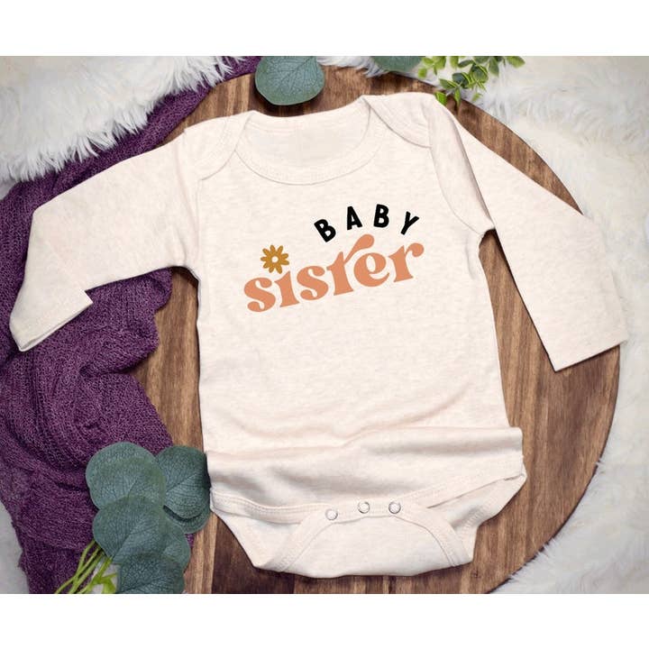 Body Boho pour bébé fille, bébé sœur, couleur neutre, cadeau pour la vente par Ava Francine Designs