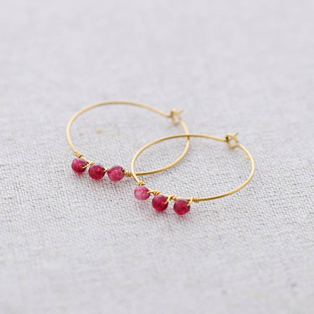 Sonata - Vente Boucles d'oreilles pendantes - Boucles d’oreilles créoles en acier avec pierres7