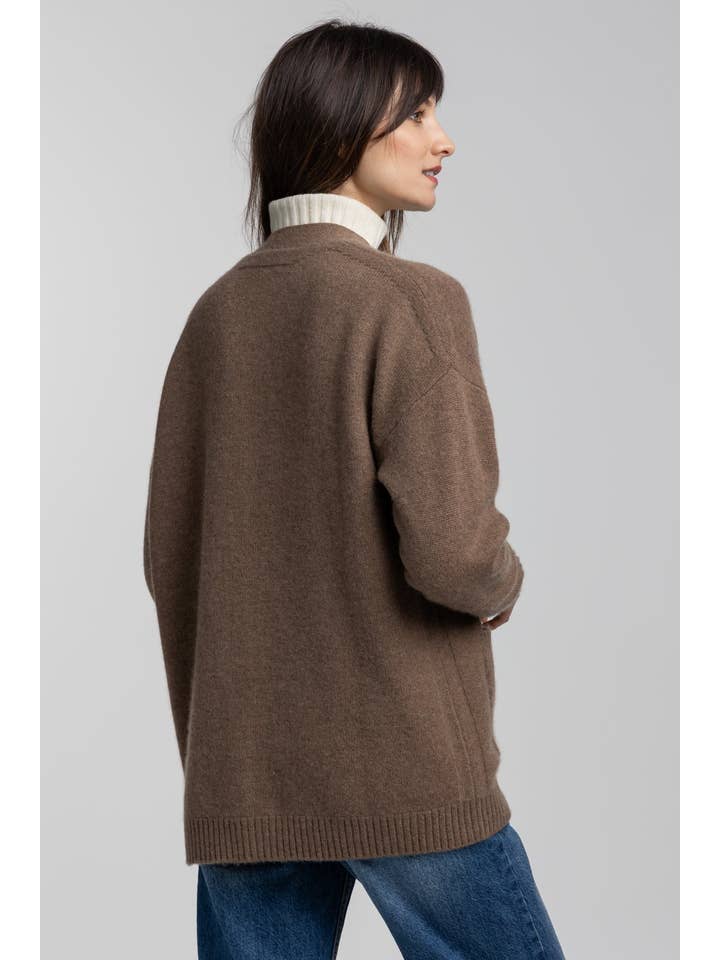 QUINN - Wholesale Cardigan - Women's - Cashmere Boyfriend Cardigan1