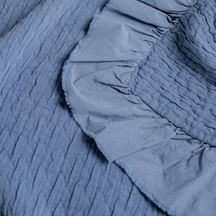 UNOCASADESIGN - Wholesale Deken - Vigo Stonewashed katoenen sprei met ruches5