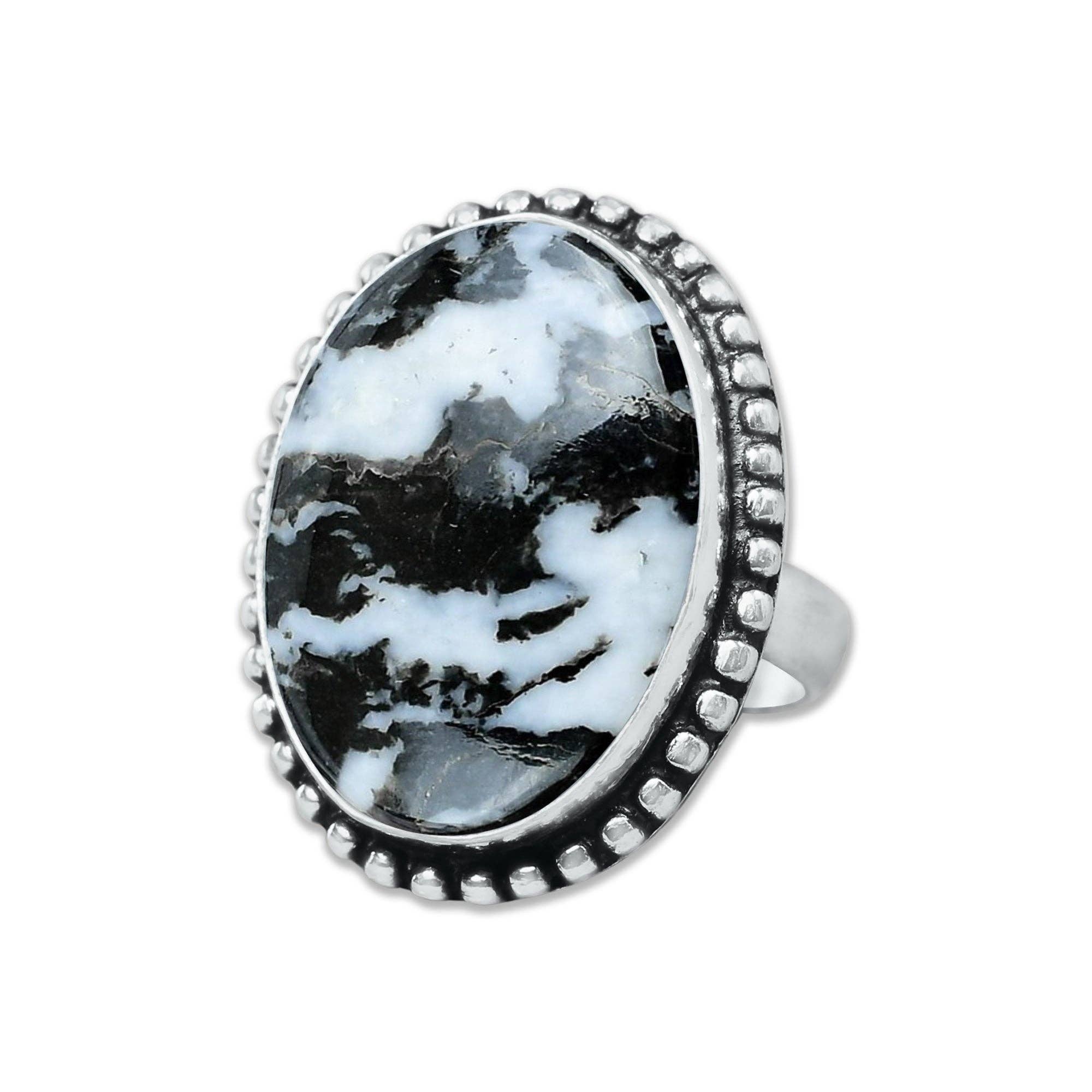Handmade Jewels - Wholesale Cocktail/Statement Ring - Buffalo Turquoise Rings – Handmade, Silver-Plated, Boho Style10