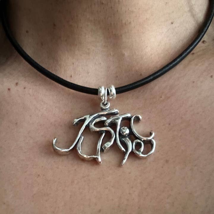 Bright Justice - Sterling Silver with Leather Necklace for wholesale on Faire