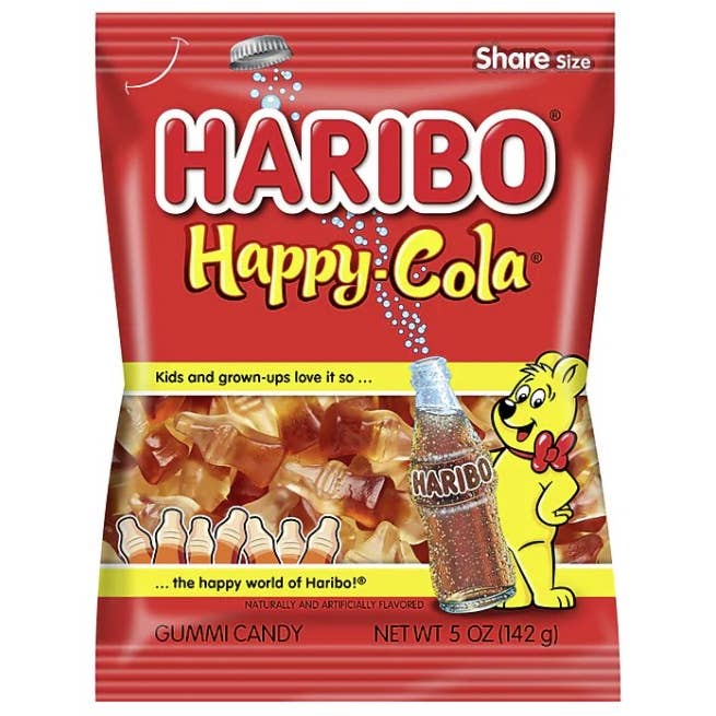 Haribo Happy Cola, 5oz, 12ct Case for wholesale by Grandpa Joe's Candy Shop