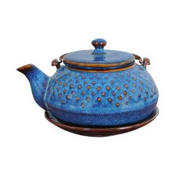 Khla - L'épicerie du Mékong - Wholesale Theepot - Vietnamese porseleinen theepot (plat)0