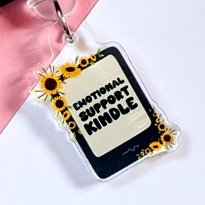 'Emotional Support Kindle' Kindle Charm for wholesale by Alaina Creates