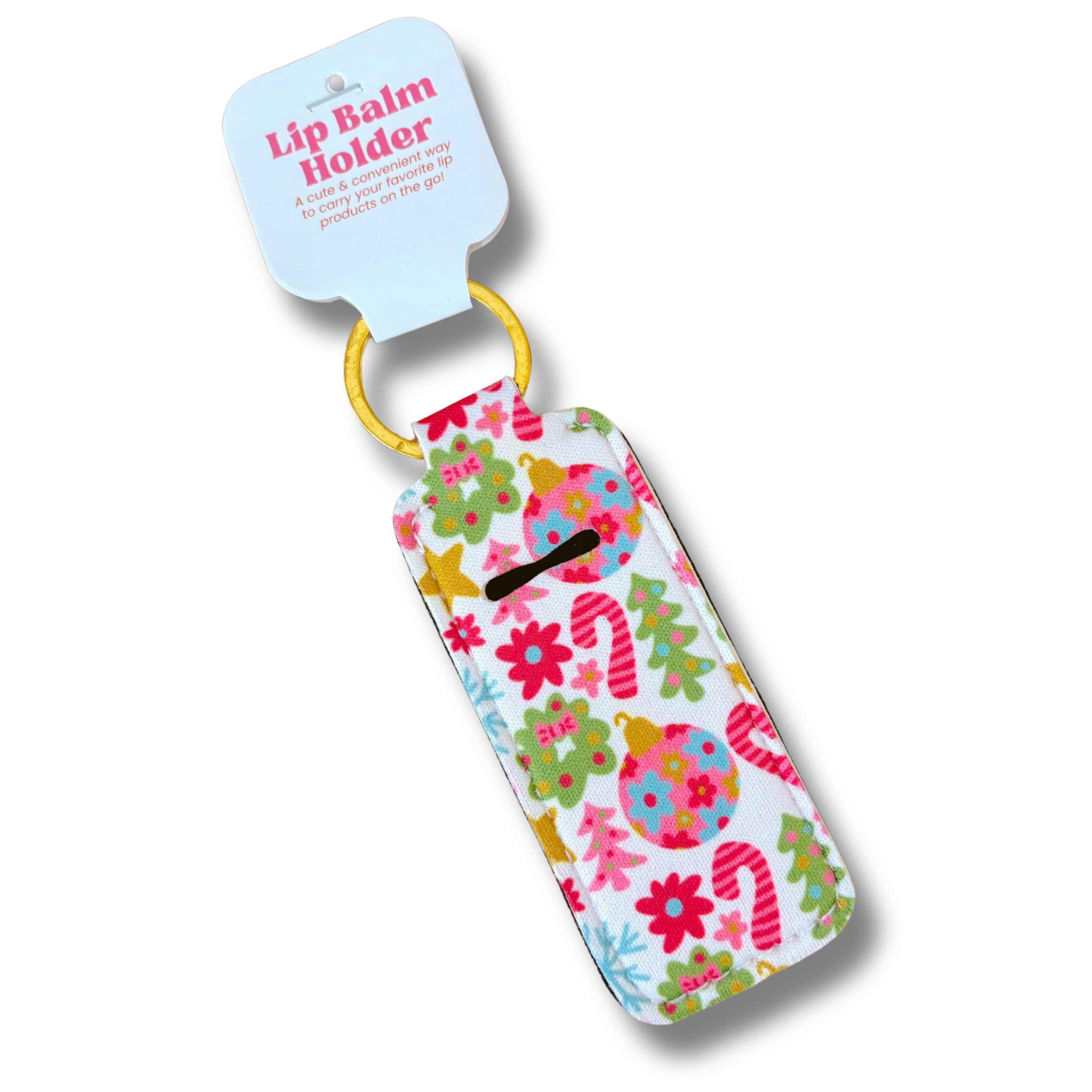 Elle Nicole - Wholesale Lip Balm Case/Holder - Lip Balm Keychain Holder - Pink Christmas 0