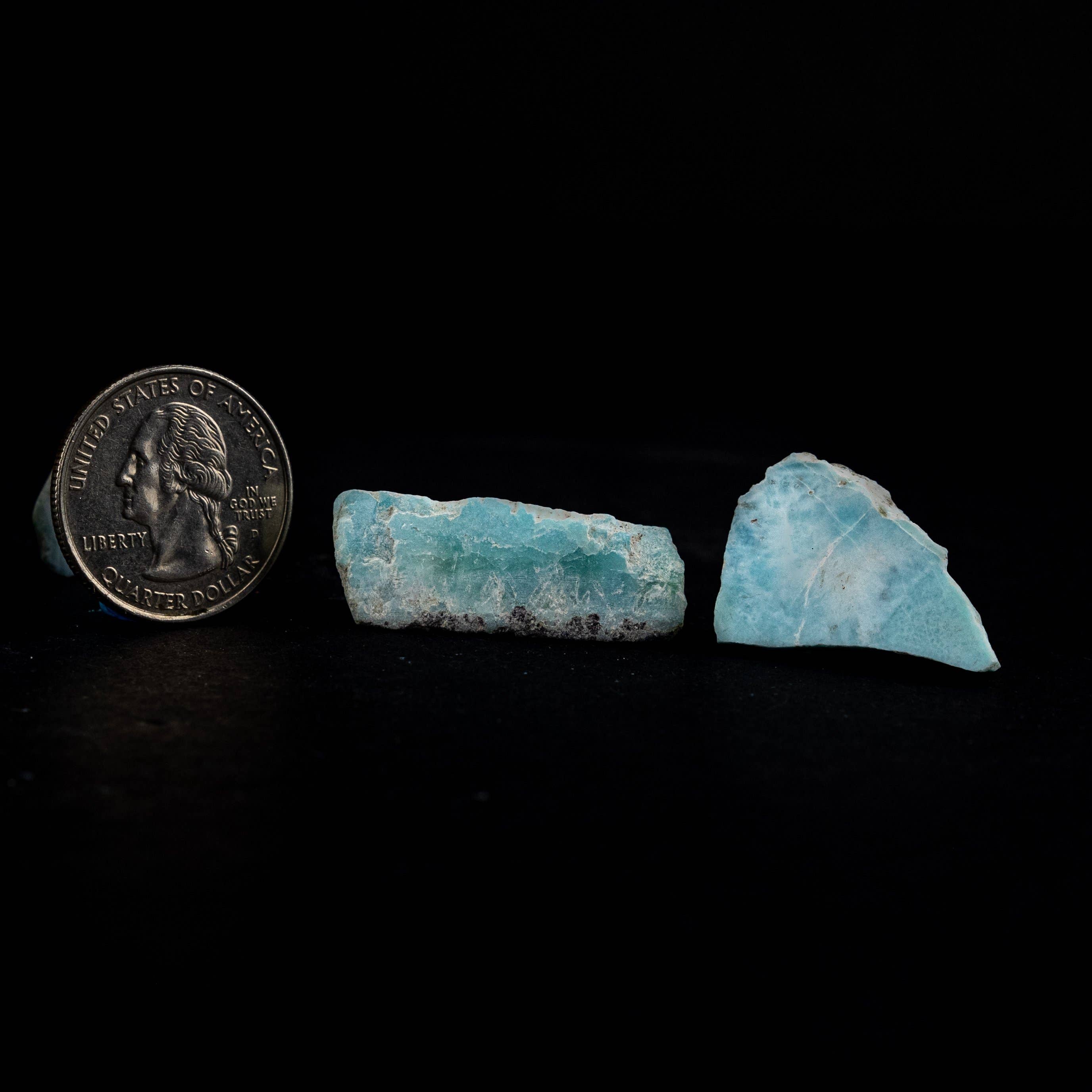 Pelham Grayson Rose - Wholesale Spiritual Stone/Crystal - Larimar | Natural Slabs | 20-40 mm2