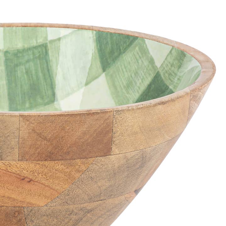 Conimar Promotions - Wholesale Serve Bowl - Limited Edition Plaid Mango Wood Serving Bowl 4