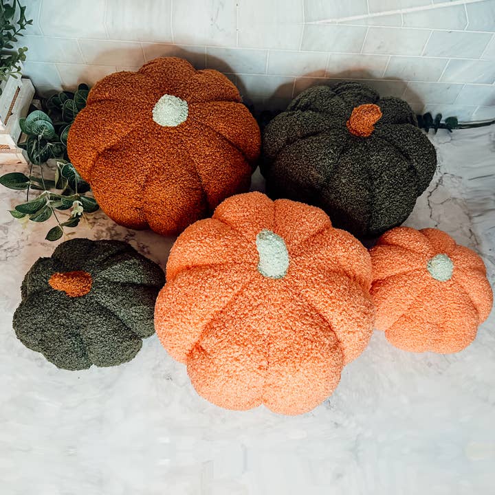 Gia Roma - Wholesale Decorative Tabletop Object - Pumpkin Decor, Plush Fabric Pumpkins Fall Home Decorations8