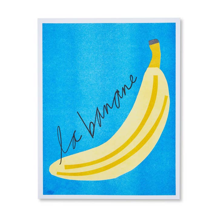 La Banane Risograph Art Print for wholesale by Ampersand Design Studio